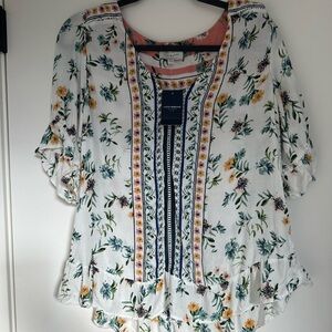 Lucky Brand Floral Print Women's Top